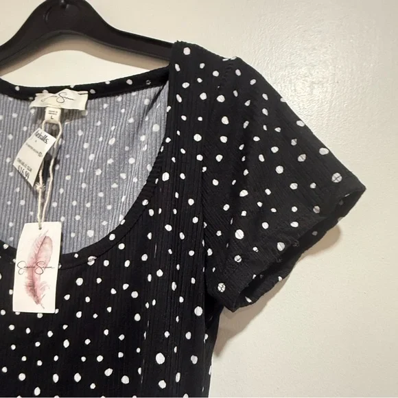 Jessica Simpson Black Polka Dot Dress - Picture 5 of 8